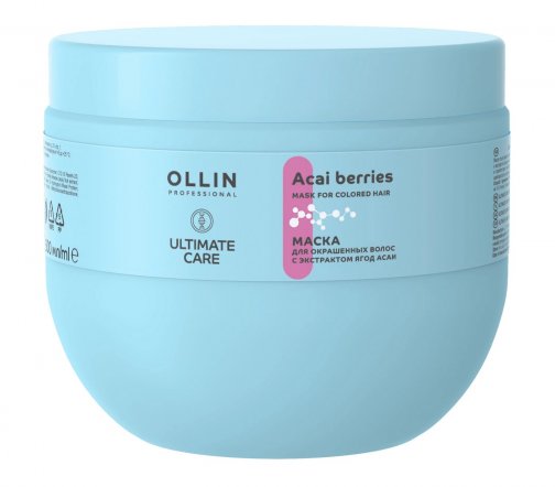 Ollin Professional Ultimate Care Маска для окрашенных волос с экстрактом ягод асаи 500мл