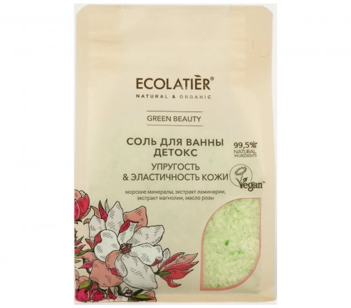 Ecolatier Organic Соль для ванны Детокс Упругость и эластичность кожи 600гр