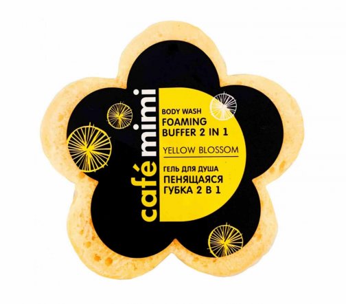 Cafe Mimi Гель для душа Пенящаяся губка 2в1 Yellow Blossom