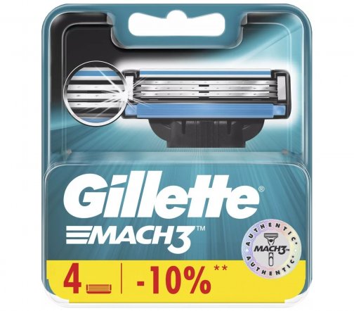 Gillette Men Mach3 Кассета сменная 4шт