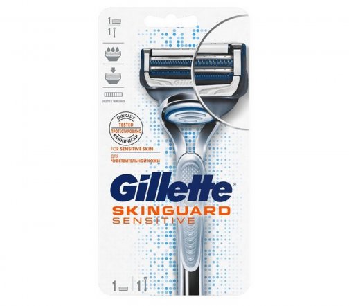 Gillette Men Skinguard Sensitive Станок бритвенный с 1 сменной кассетой