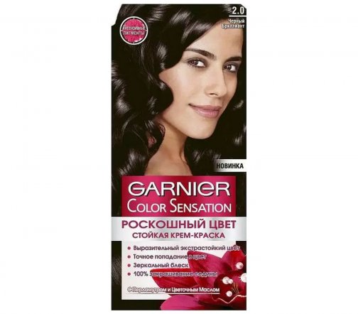 Garnier Color Sensation Роскошь цвета Крем-краска для волос 2.0 Черный бриллиант