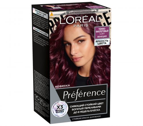 L'Oreal Paris Preference Краска для волос Яркость цвета 4.261 Венеция Темно-фиолетовый