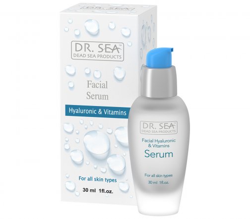 Dr.Sea Сыворотка подтягивающая для лица с гиалуроновой кислотой, минералами Мертвого моря и Витам ст