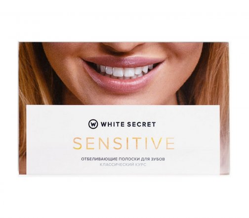 White Secret Sensitive Полоски отбеливающие для зубов Классический курс 14 саше