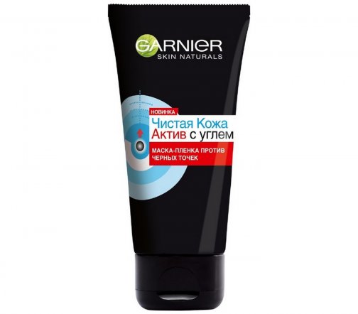 Garnier Skin Naturals Маска-пленка для лица против черных точек Чистая кожа Актив с углем 50мл