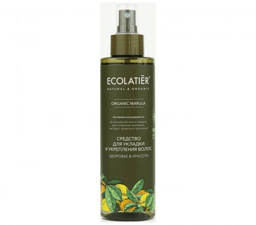 Ecolatier Organic Marula Средство для укладки и укрепления волос Здоровье и красота 200мл