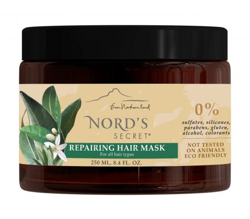 Nord's Secret Маска увлажняющая для волос Цветок нероли и масло миндаля 250мл
