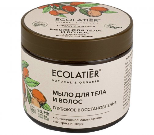 Ecolatier Organic Argana Мыло для тела и волос Глубокое восстановление 350мл