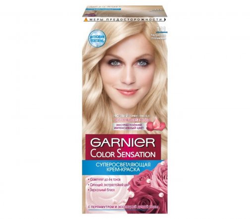 Garnier Color Sensation Роскошь цвета Крем-краска для волос 111 Ультраблонд платиновый