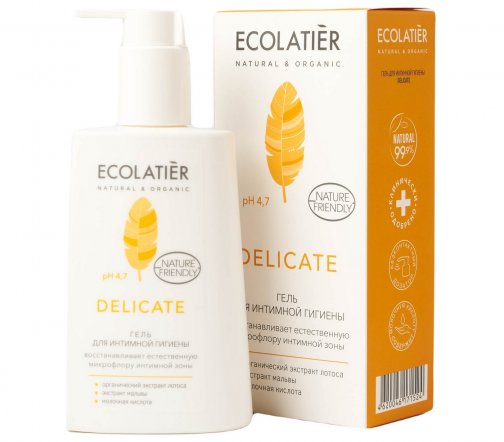 Ecolatier Гель для интимной гигиены Delicate с органическим экстрактом лотоса 250мл