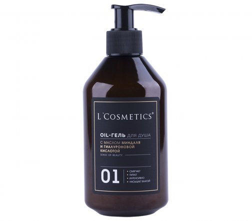 L'Cosmetics Oil-Гель для душа 01 с маслом миндаля и гиалуроновой кислотой 250мл