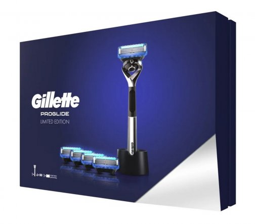 Gillette Men Fusion Proglide Набор Станок с 4 сменными кассетами+Подставка