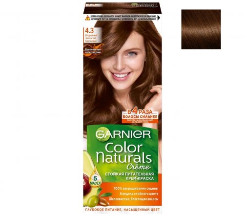 Garnier Color Naturals Крем-краска для волос 4.3 Золотистый каштан