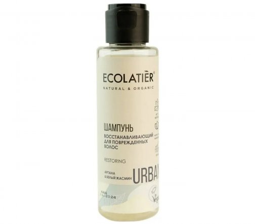 Ecolatier Urban Шампунь восстанавливающий для поврежденных волос Аргана и Белый жасмин 100мл