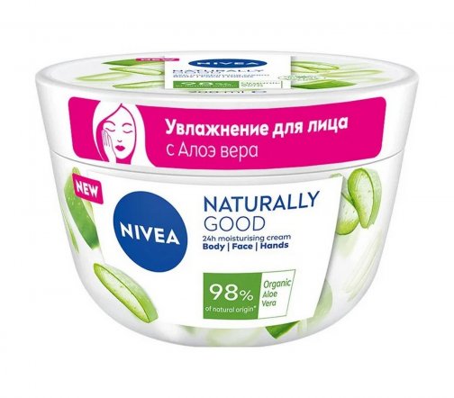 Nivea Naturally Good Крем увлажняющий для лица, рук и тела 200мл
