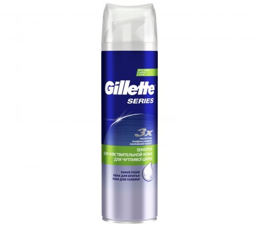 Gillette Men Sensitive Skin Пена для бритья для чувствительной кожи 250мл
