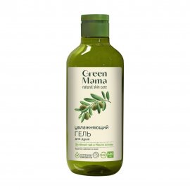 Green Mama Гель увлажняющий для душа Зеленый чай и масло оливы 400мл