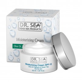 Dr.Sea Крем увлажняющий для лица с маслоам оливы, экстрактом папайи и зеленого чай SPF15 50мл