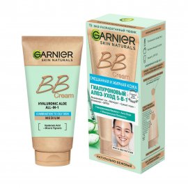 Garnier Skin Naturals Крем-ВВ Гиалуроновый алоэ-уход Смешанная и жирная кожа 5в1