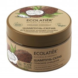 Ecolatier Organic Coconut Шампунь-скраб для волос и кожи головы Глубокое очищение 300гр