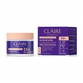 Claire Cosmetics Collagen Active Pro Крем ночной для лица 55+ 50мл