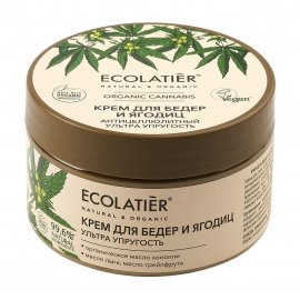 Ecolatier Organic Cannabis Крем для бедер и ягодиц Антицеллюлитный Ультра упругость 250мл