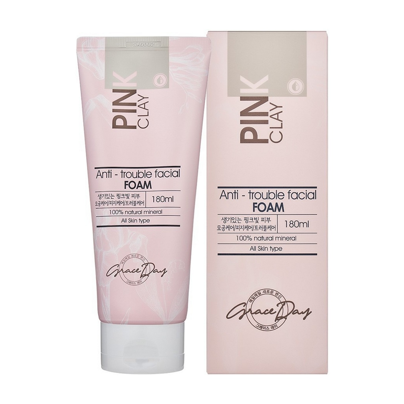 Пенка для умывания grace. Grace Day пенка для умывания с розовой глиной Pink Clay Anti-Trouble facial Foam, 180 ml. Pink Clay Anti-Trouble facial Foam - с розовой глиной. Grace Day пенка для умывания. Пенка для лица Black Powder Charcoal Pore facial Foam 180ml.