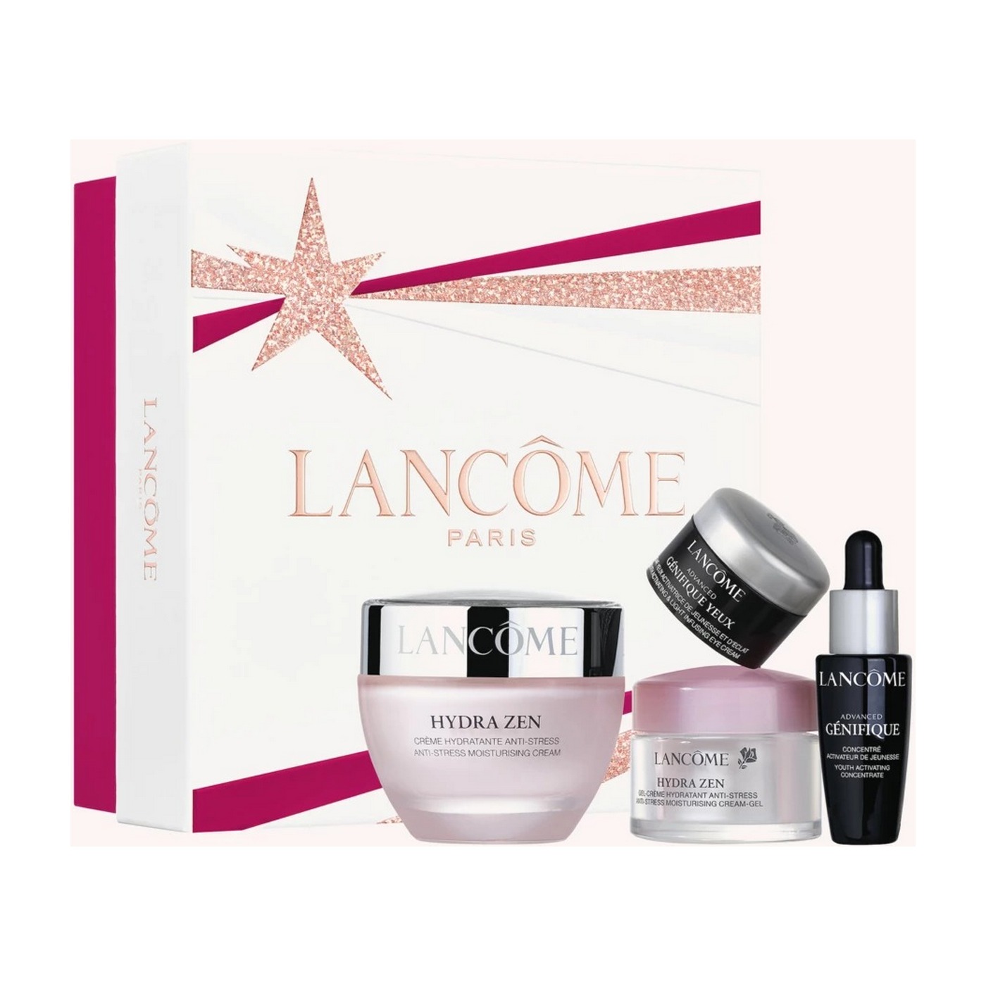 Подарочный набор ланком. Набор Lancome hydra Zen. Lancome hydra Zen Set. Набор кремов ланком: hydra Zen. Lancome подарочный набор hydra Zen & Genefique.