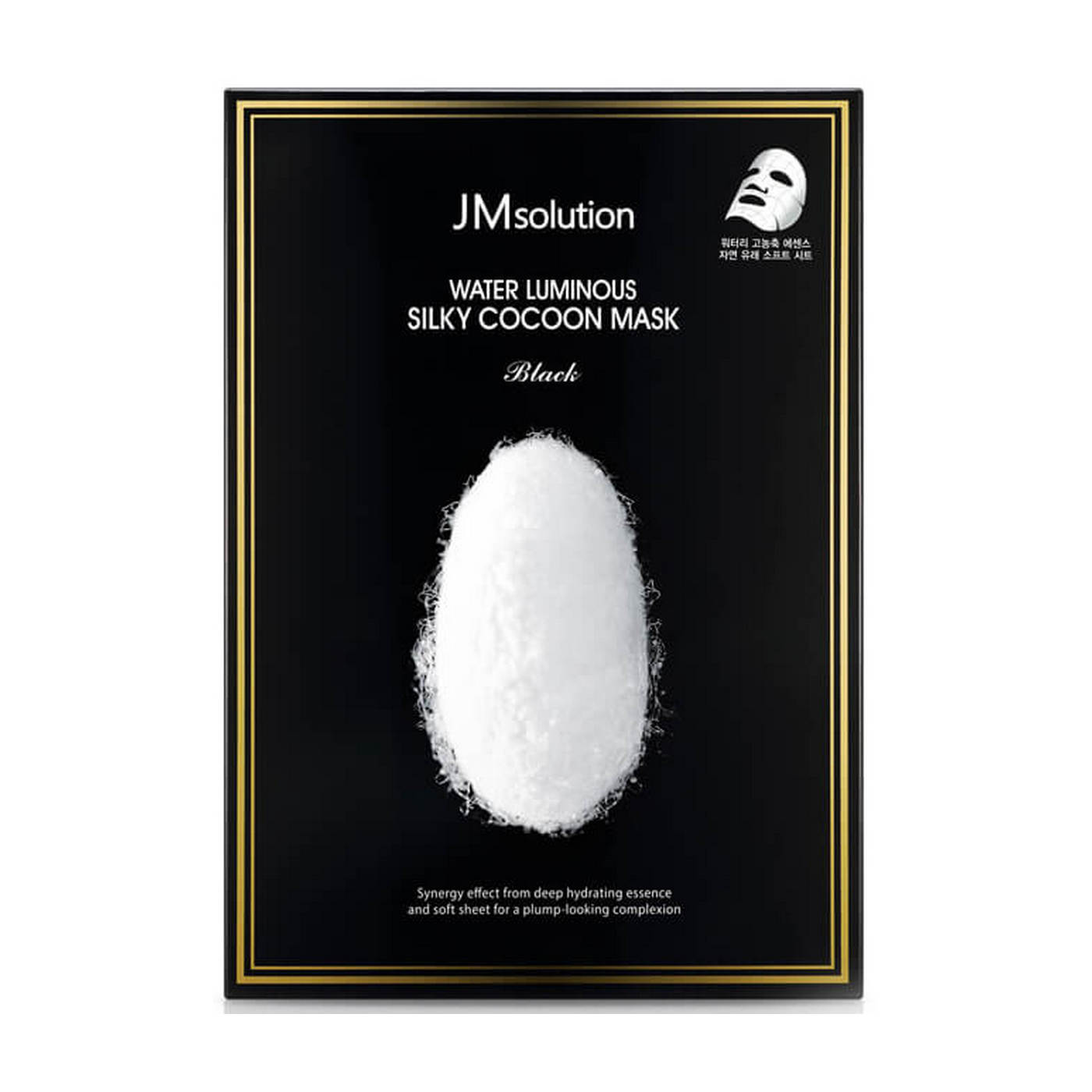 Luminous water. JMSOLUTION Water Luminous Silky Cocoon Mask. Маска JMSOLUTION Cocoon Mask. Тканевая маска для упругости кожи JMSOLUTION, 30 мл. JMSOLUTION Water Luminous Silky Cocoon Mask Black 35ml*10ea.