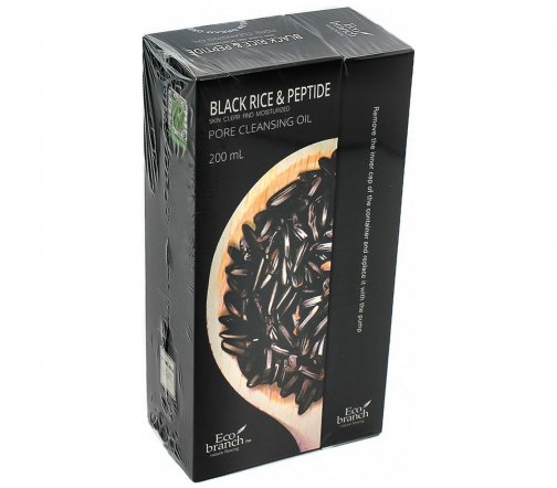 Eco Branch Black Rice&Peptide Масло гидрофильное для лица Черный рис и пептиды 200мл