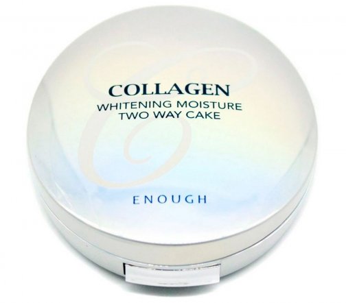 Enough Collagen Whitening Two Way Cake Пудра матирующая+запасной блок 3в1