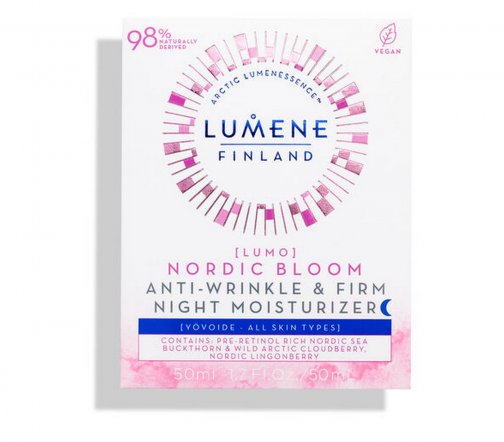 Lumene Lumo Nordic Bloom Крем ночной для лица укрепляющий и увлажняющий против морщин 50мл