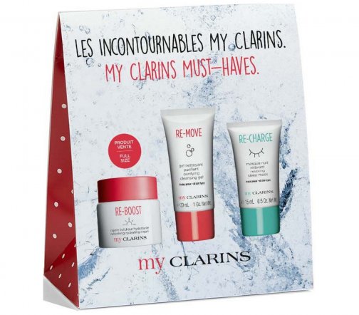 Clarins My Clarins Набор Крем для лица 50мл+Гель 30мл+Маска ночная для лица 15мл