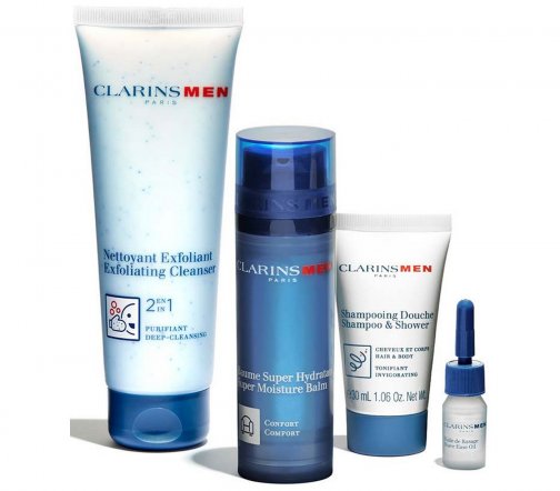 Clarins Men Набор Комплексная программа ухода Очищение-Бритье-Увлажнение