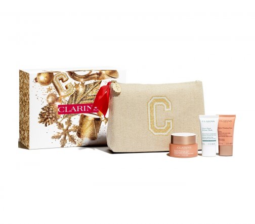 Clarins Extra-Firming Набор Крем дневной 50мл+Криомаска для лица 15мл+Крем ночной 15мл+Косметичка
