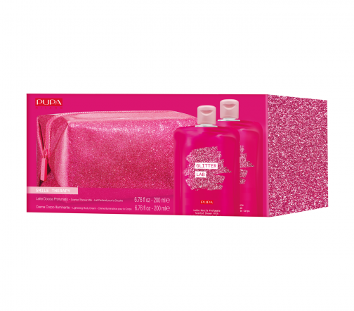 Pupa Набор Glitter Lab Smile Therapy Set I Молочко для тела+Крем для тела+Косметичка