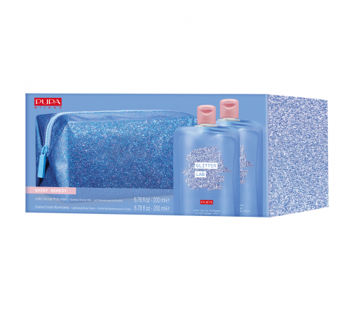 Pupa Набор Glitter Lab Shiny Remedy Set I Молочко для тела+Крем для тела+Косметичка