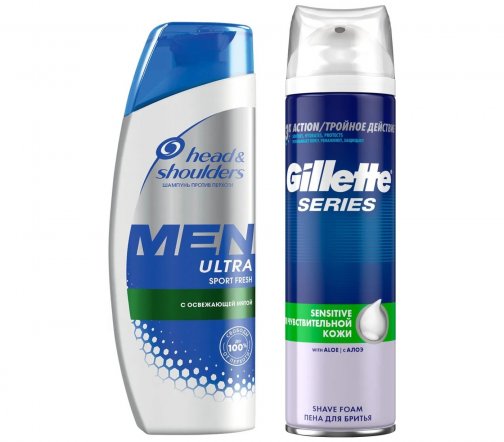 Head & Shoulders Набор Шампунь Sports Fresh 200мл+Gillette Пена для бритья 250мл