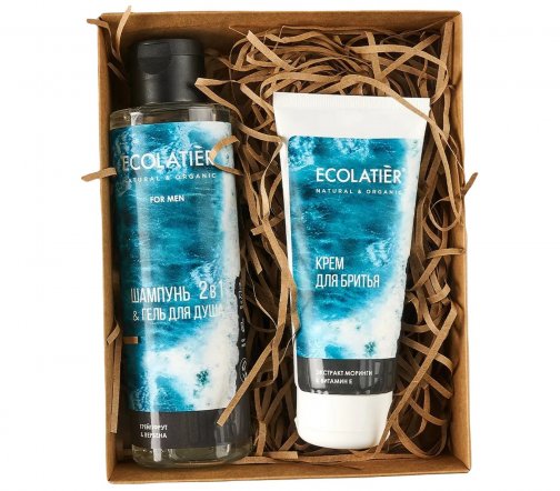 Ecolatier Men Urban Care Набор Шампунь-гель 2в1 200мл+Крем для бритья 100мл