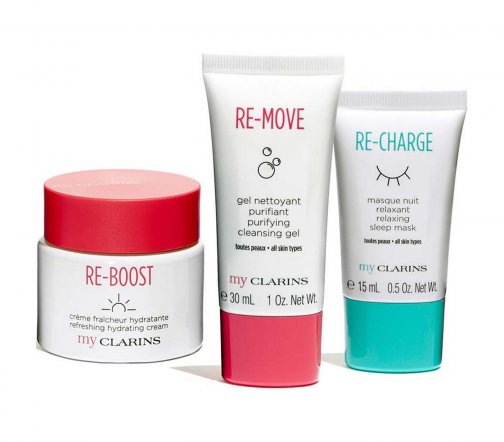 Clarins My Clarins Набор Крем для лица 50мл+Гель 30мл+Маска ночная для лица 15мл