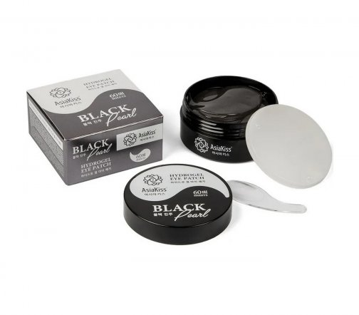 AsiaKiss Black Pearl Патчи гидрогелевые для глаз Черный жемчуг 60шт
