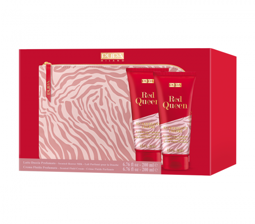Pupa Набор Red Queen Extravagant Chypre Set Молочко для душа+Крем для тела+Косметичка