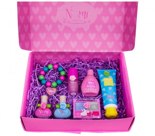 Nomi Набор детский Beauty Box №3 Лак+Браслет+Блеск+Жидкость для снятия лака+Тени+Крем для рук
