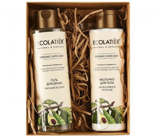 Ecolatier Organic Avocado Набор Питание и Сила Гель для душа 200мл+Молочко для тела 200мл