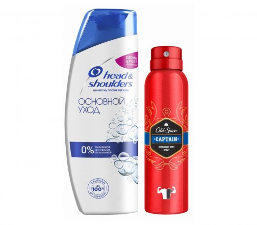 Head&Shoulders Набор Шампунь и бальзам 2в1 200мл+Old Spice Гель для душа и шампунь Captain 250мл