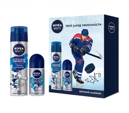 Nivea Men Набор Экстремальная свежесть Пена для бритья 200мл+Дезодорант-ролик 50мл