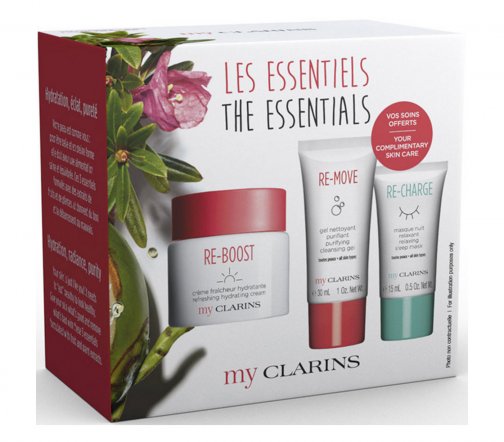 Clarins My Clarins Набор Гель очищающий 30мл+Крем тонизирующий 50мл+Маска ночная 15мл