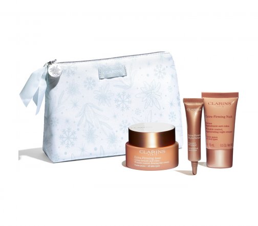 Clarins Extra-Firming Набор Крем дневной 50мл+Крем ночной 15мл+Сыворотка 10мл+Косметичка