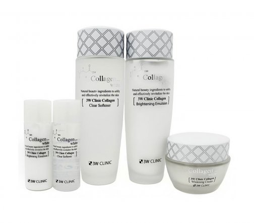 3W Clinic Collagen White Набор для лица с коллагеном отбеливающий